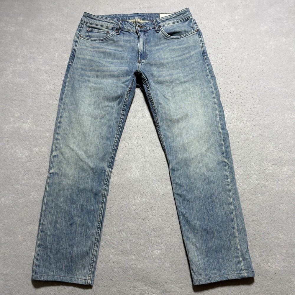 Rag & Bone Fit 3 Athletic Jeans Mens 34 Blue Light Wash Stretch Denim Pockets